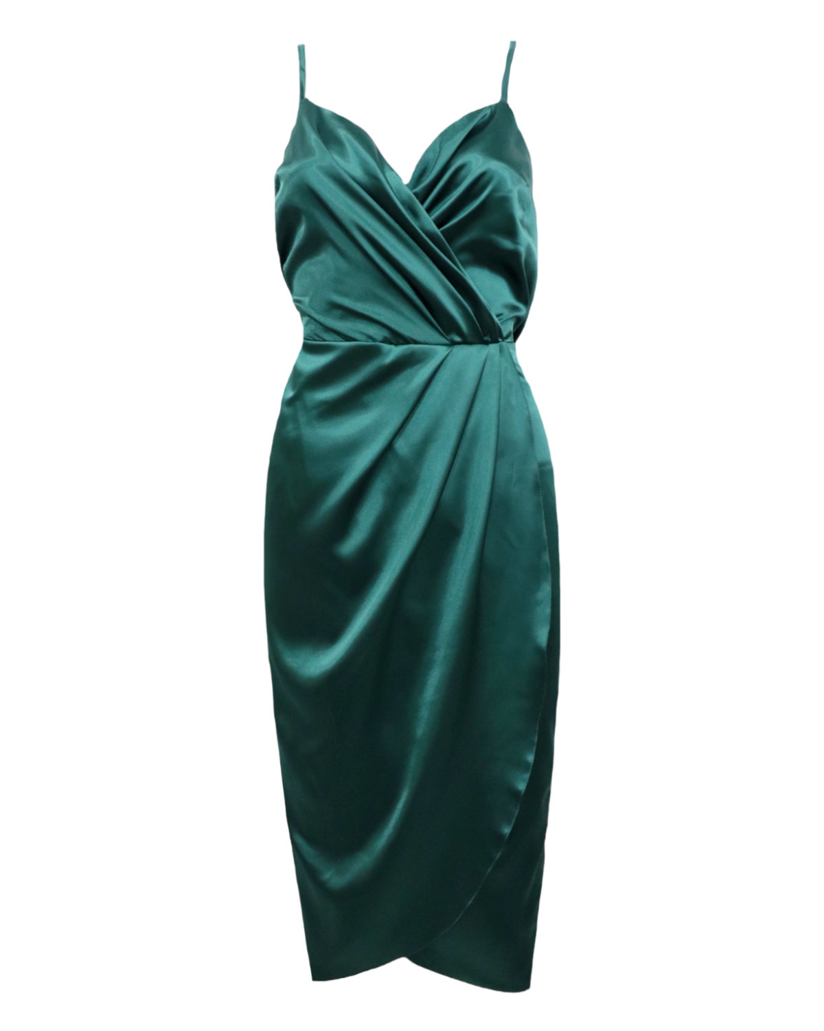 SMARAGD SATIN DRESS - 0