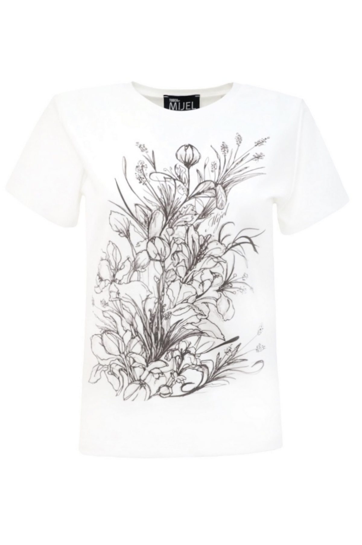 T-SHIRT FLEUR NOIR - 0