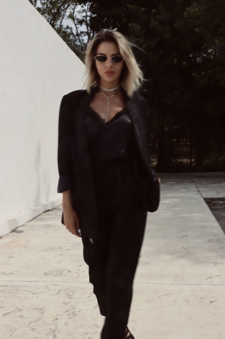 second img: JACQUARD NOIR TROUSERS