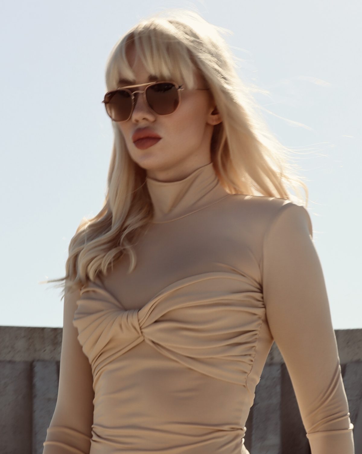 NUDE SLIM BLOUSE - 1