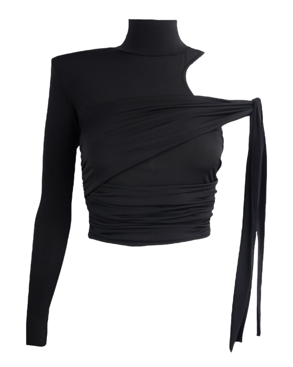 БЛУЗА CROP SLIM BLACK - 0