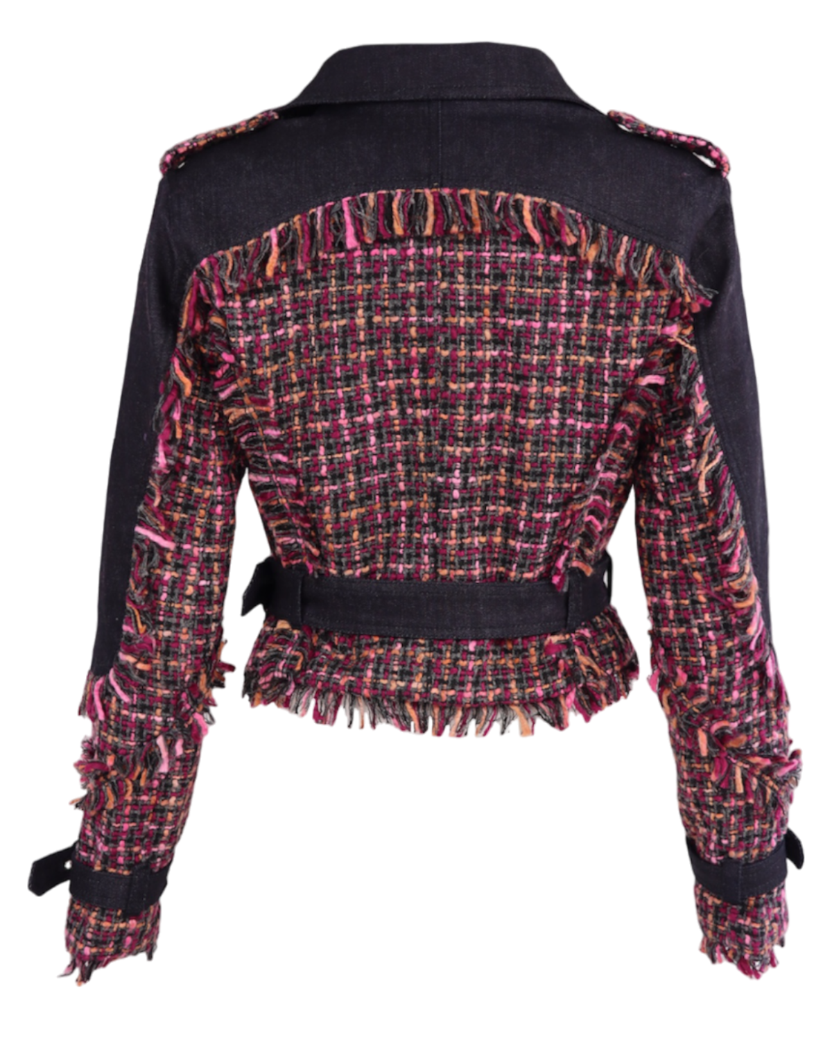 PINK BOUCLE SHORT JACKET - 1
