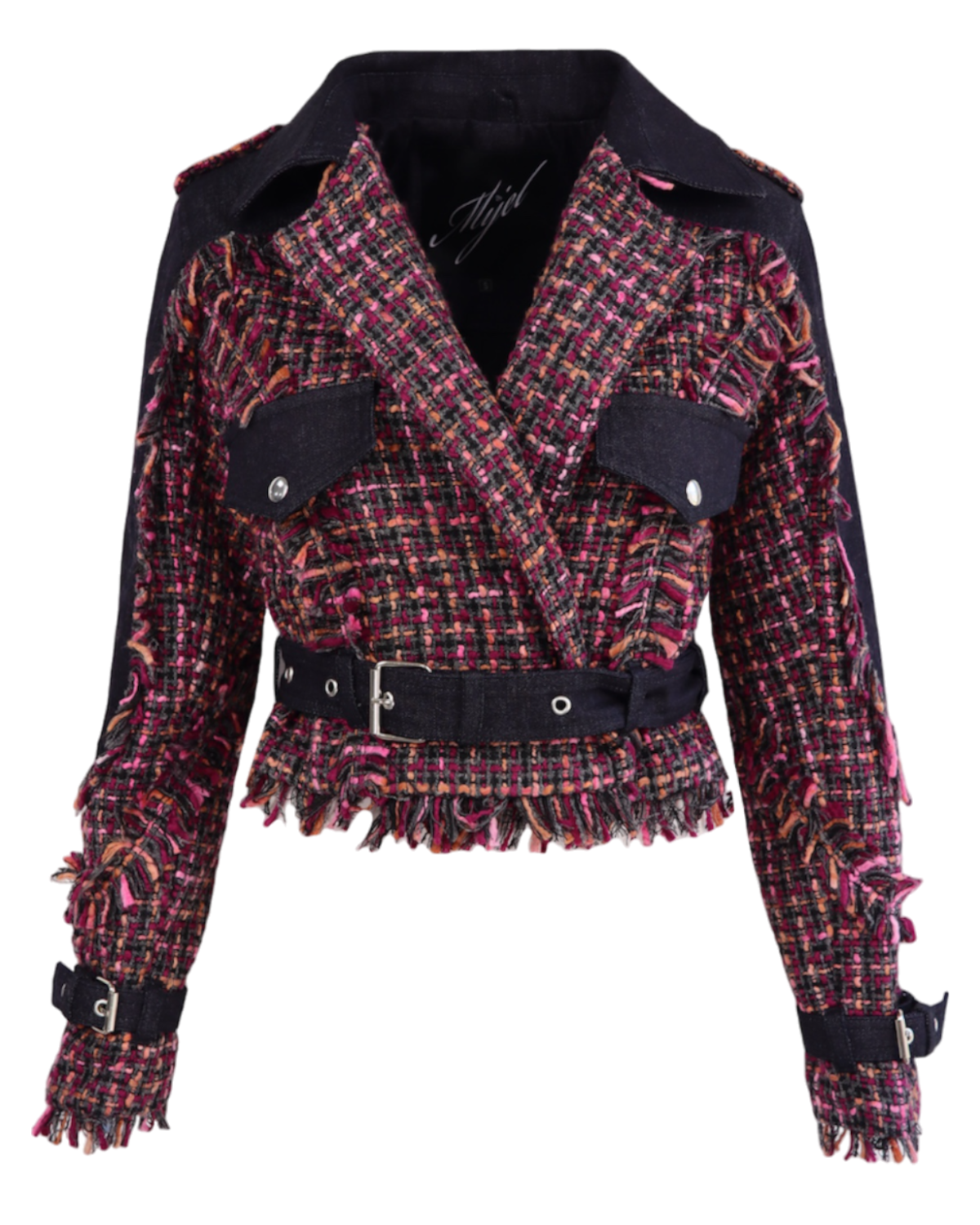 PINK BOUCLE SHORT JACKET - 0